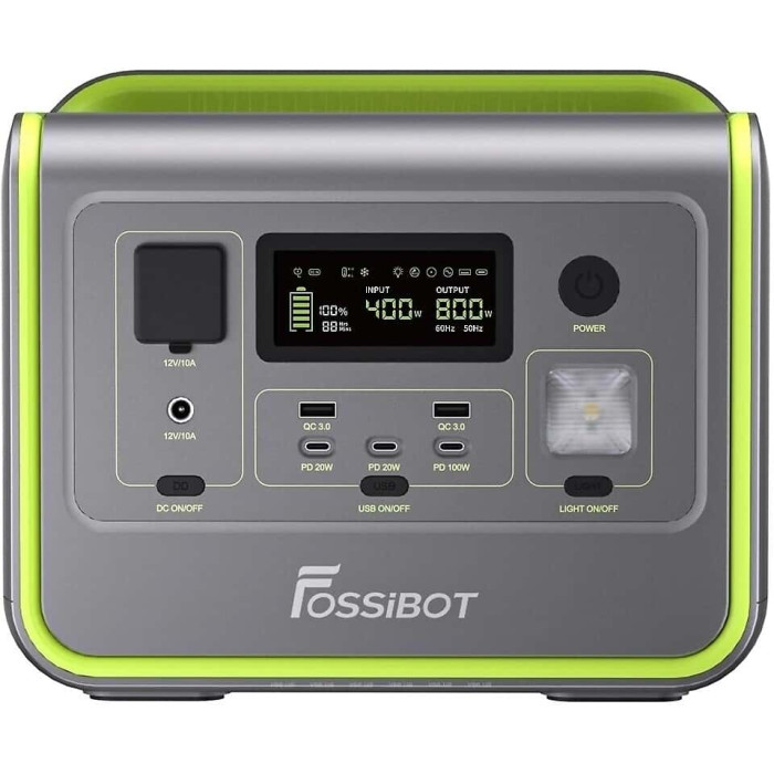 Зарядная станция Fossibot F800 512 Wh Green