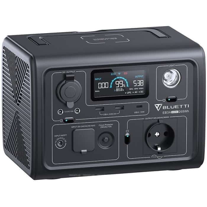 Зарядна станція Bluetti Portable Power Station EB3A 268 Wh Gray