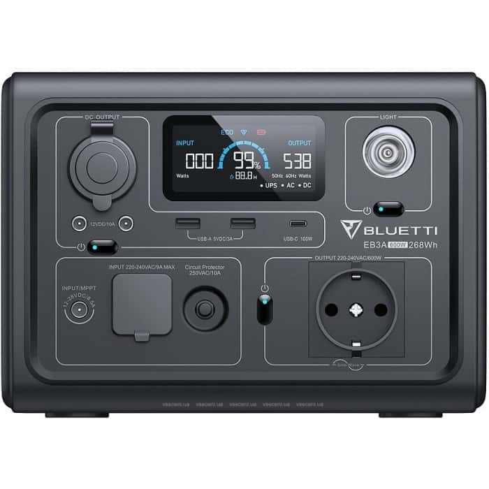 Зарядная станция Bluetti Portable Power Station EB3A 268 Wh Gray