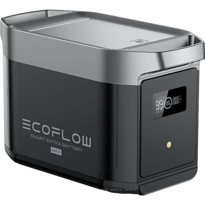 Додаткова батарея для ЗС EcoFlow Delta 2 Max Smart Extra Battery 2048 Wh Black (EFDELTA2MaxEB)