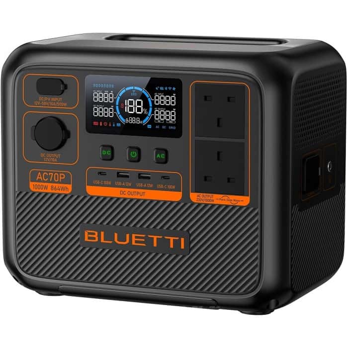 Зарядная станция Bluetti AC70P 864 Wh Black